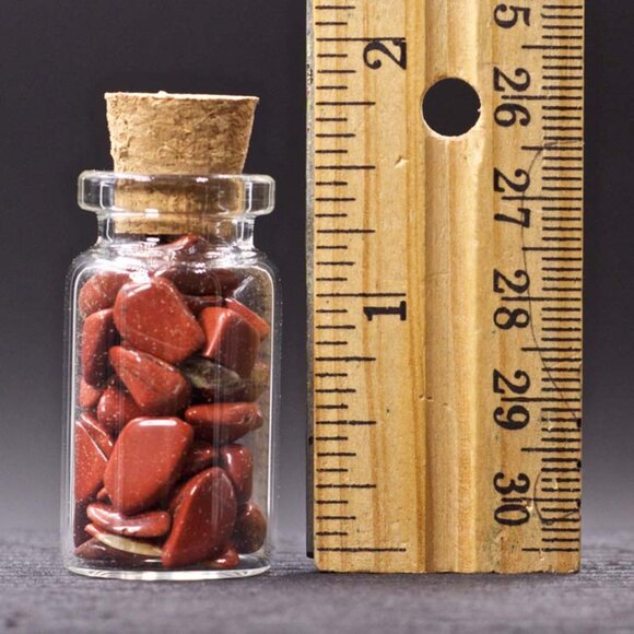 7 Chakra Crystals in Mini Apothecary Bottles - Picture 3 of 3